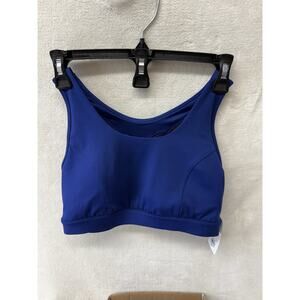 Tek Gear High Impact Sports Bra Sz Med Racer Back Keyhole Royal Blue Compression